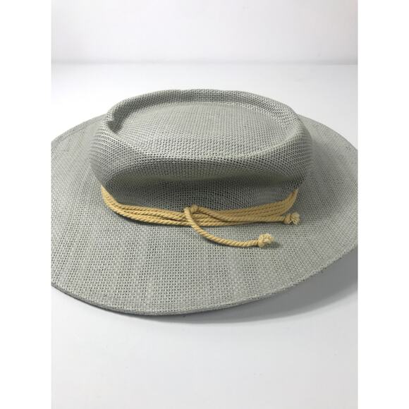 New Anthropologie Rowan Trimmed Boater Straw Hat Ivory Summer Sun Vacation - Picture 3 of 10